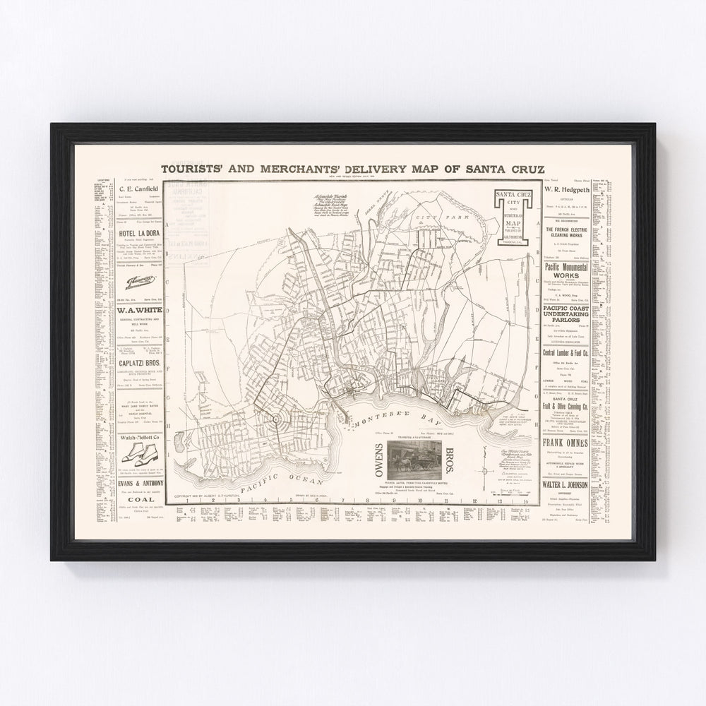 Santa Cruz Vintage Map 1913