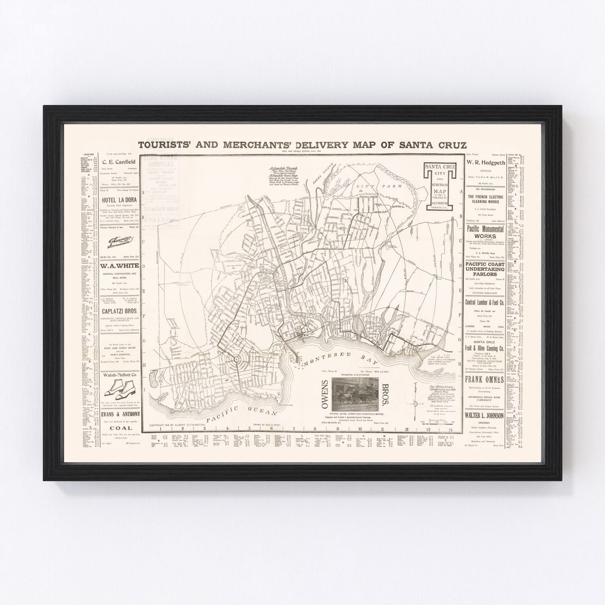 Santa Cruz Vintage Map 1913