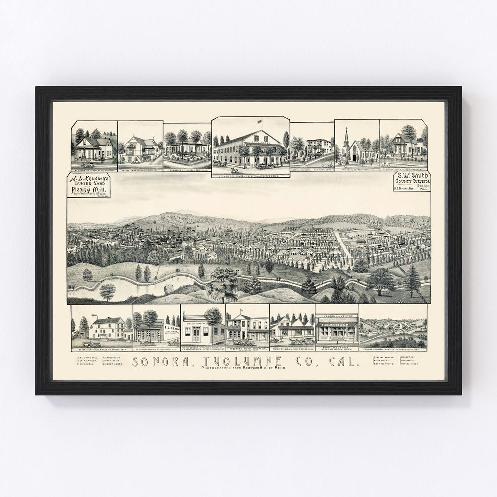 Sonora Vintage Map 1880