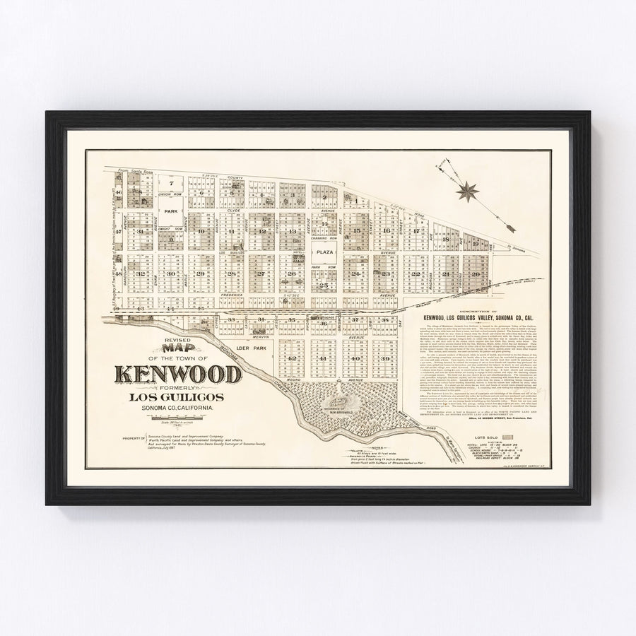 Kenwood Vintage Map 1887