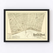 Redondo Beach Vintage Map 1888