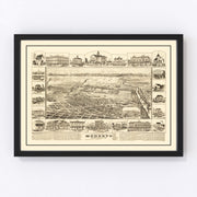 Modesto Vintage Map 1888