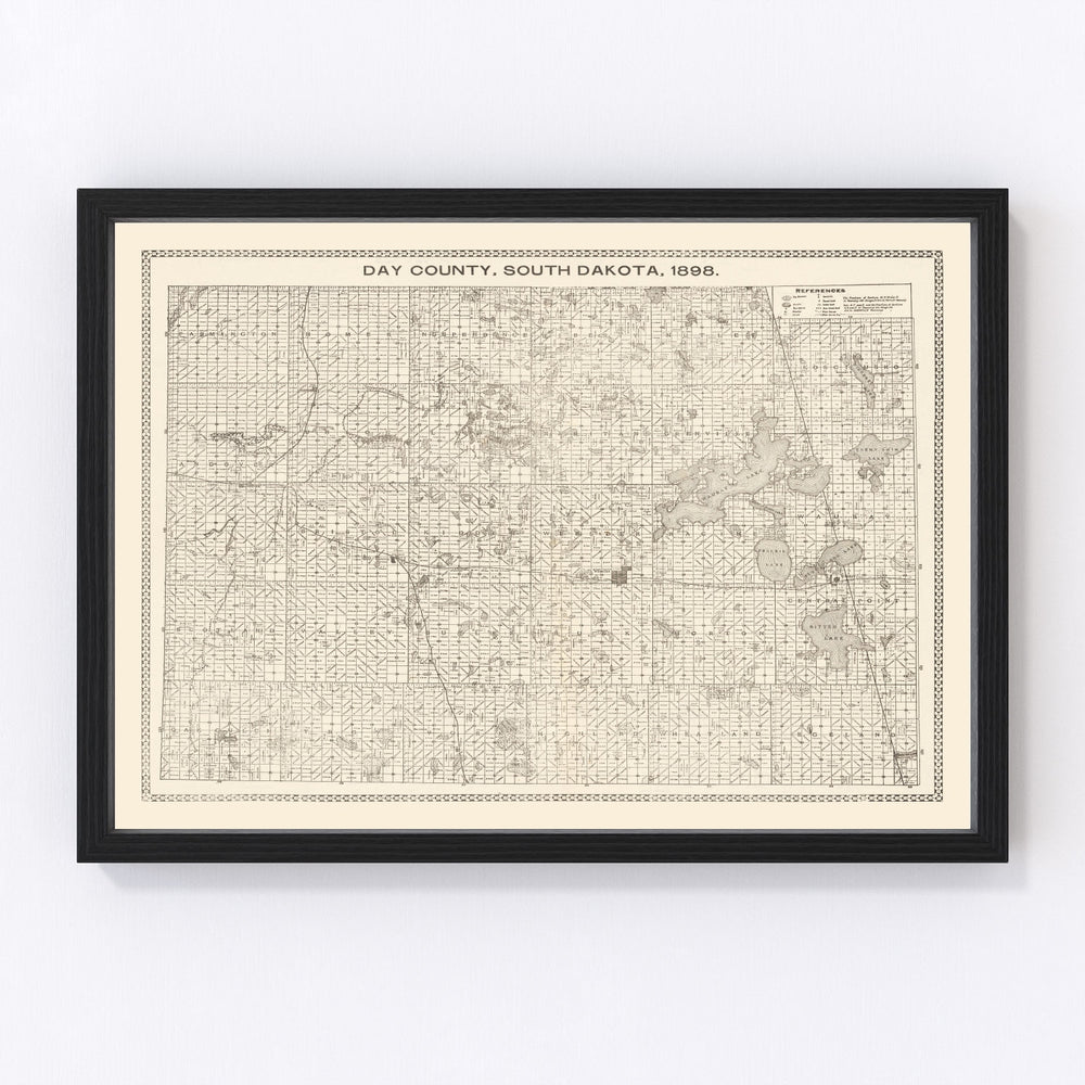 Day County Vintage Map 1898
