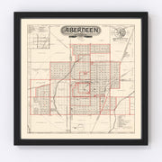 Aberdeen Vintage Map 1888