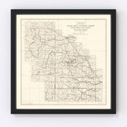 Black HIlls Vintage Map 1917