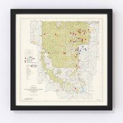 Black HIlls Vintage Map 1962