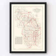 Black HIlls Vintage Map 1934