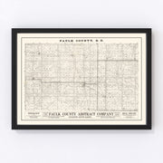 Faulk County Vintage Map 1900