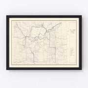 Fall River County Vintage Map 1951