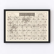 Edmunds County Vintage Map 1918