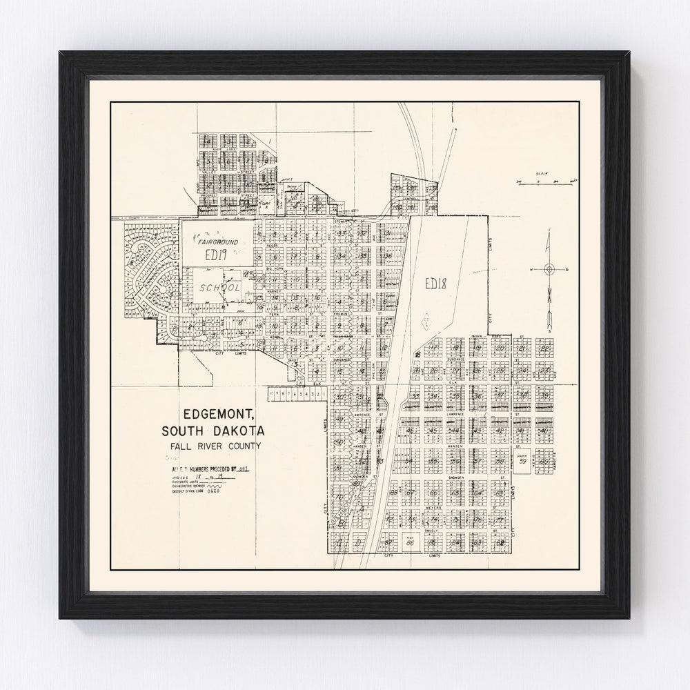 Edgemont Vintage Map 1970