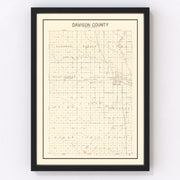 Davison County Vintage Map 1900