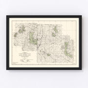 Custer National Forest Vintage Map 1938