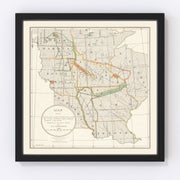 Native American Cessions & Reservations Vintage Map 1897