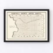 Campbell County Vintage Map 1908