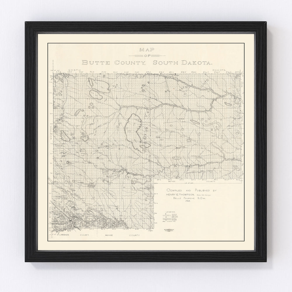 Butte County Vintage Map 1902