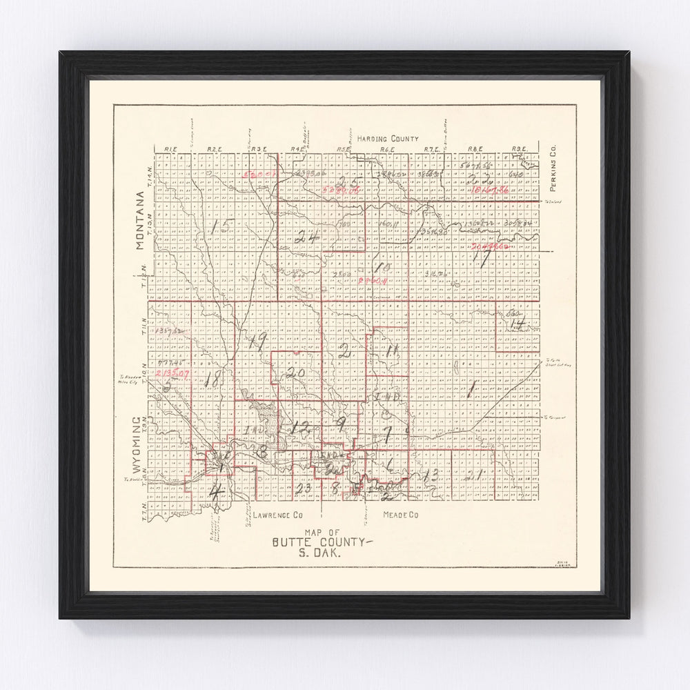 Butte County Vintage Map 1936