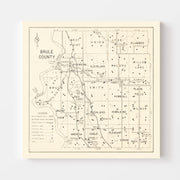 map of Brule County