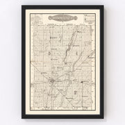 Brown County Vintage Map 1918