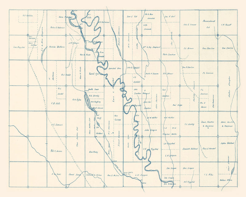 Size comparison using Vintage Map of Brookings County, South Dakota 1921