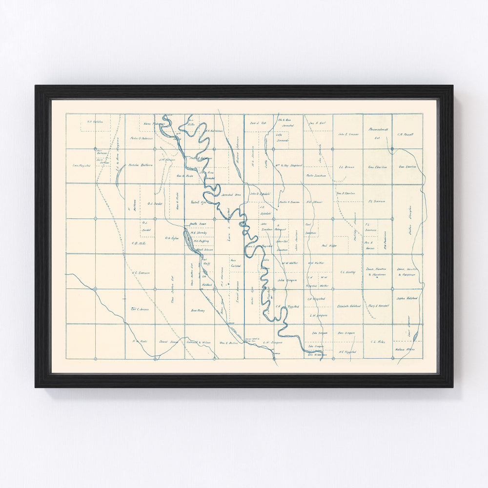 Brookings County Vintage Map 1921