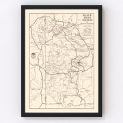 Black Hills Vintage Map 1939