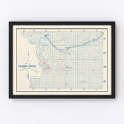 Campbell County Vintage Map 1947