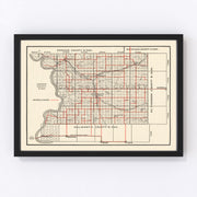 Campbell County Vintage Map 1900