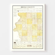 map of Brule County