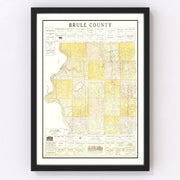 Brule County Vintage Map 1930