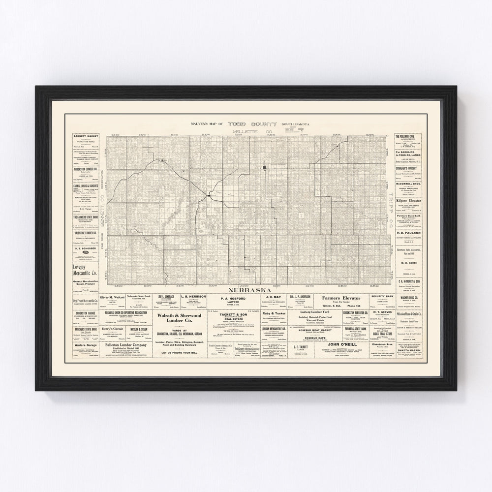Todd County Vintage Map 1925