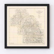 Harney National Forest Vintage Map 1939
