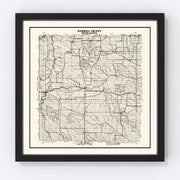 Harding County Vintage Map 1952