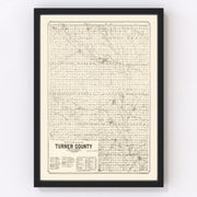 Turner County Vintage Map 1901