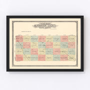 McPherson County Vintage Map 1911