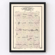 Aurora County Vintage Map 1911
