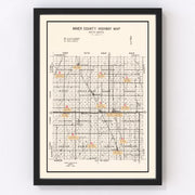 Miner County Vintage Map 1954
