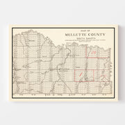 map of Mellette Coun