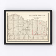 Mellette County Vintage Map 1900