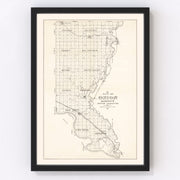 Union County Vintage Map 1900