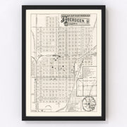 Aberdeen Vintage Map 1886