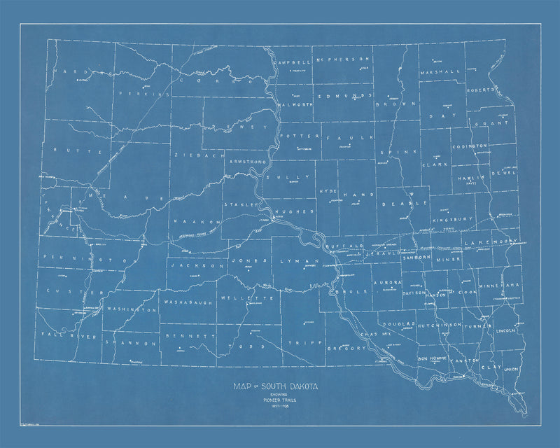 Size comparison using Vintage Map of South Dakota 1930