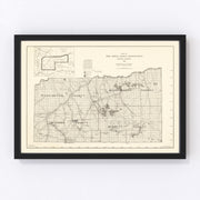 Pine Ridge Indian Reservation Vintage Map 1914