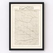 Perkins County Vintage Map 1919