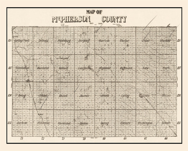 Size comparison using Vintage Map of McPherson County, South Dakota 1914