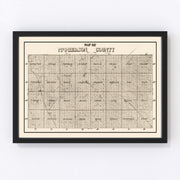 McPherson County Vintage Map 1914