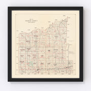 Haakon County Vintage Map 1900