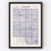 Turner County Vintage Map 1909