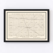 Faulk County Vintage Map 1900