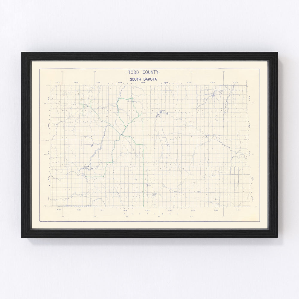 Todd County Vintage Map 1900
